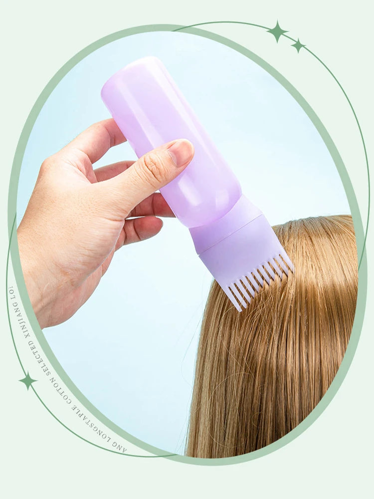 120ml Hair Dye Refillable Bottle Applicator Comb