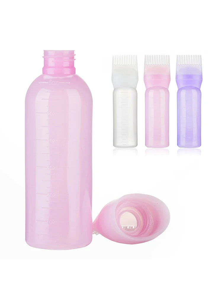 120ml Hair Dye Refillable Bottle Applicator Comb