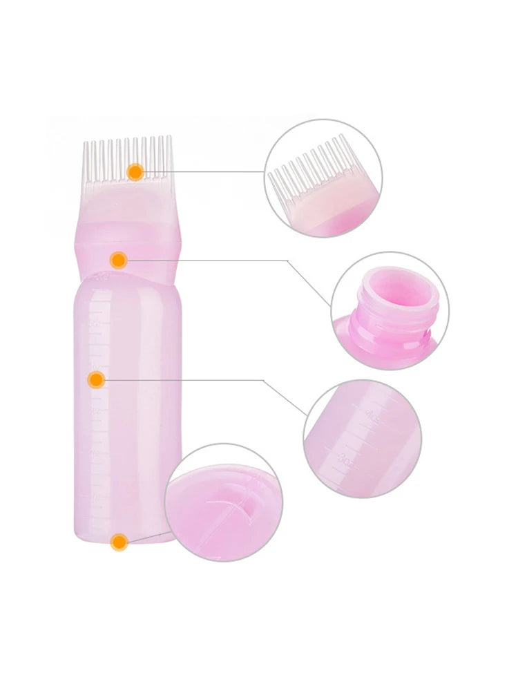 120ml Hair Dye Refillable Bottle Applicator Comb