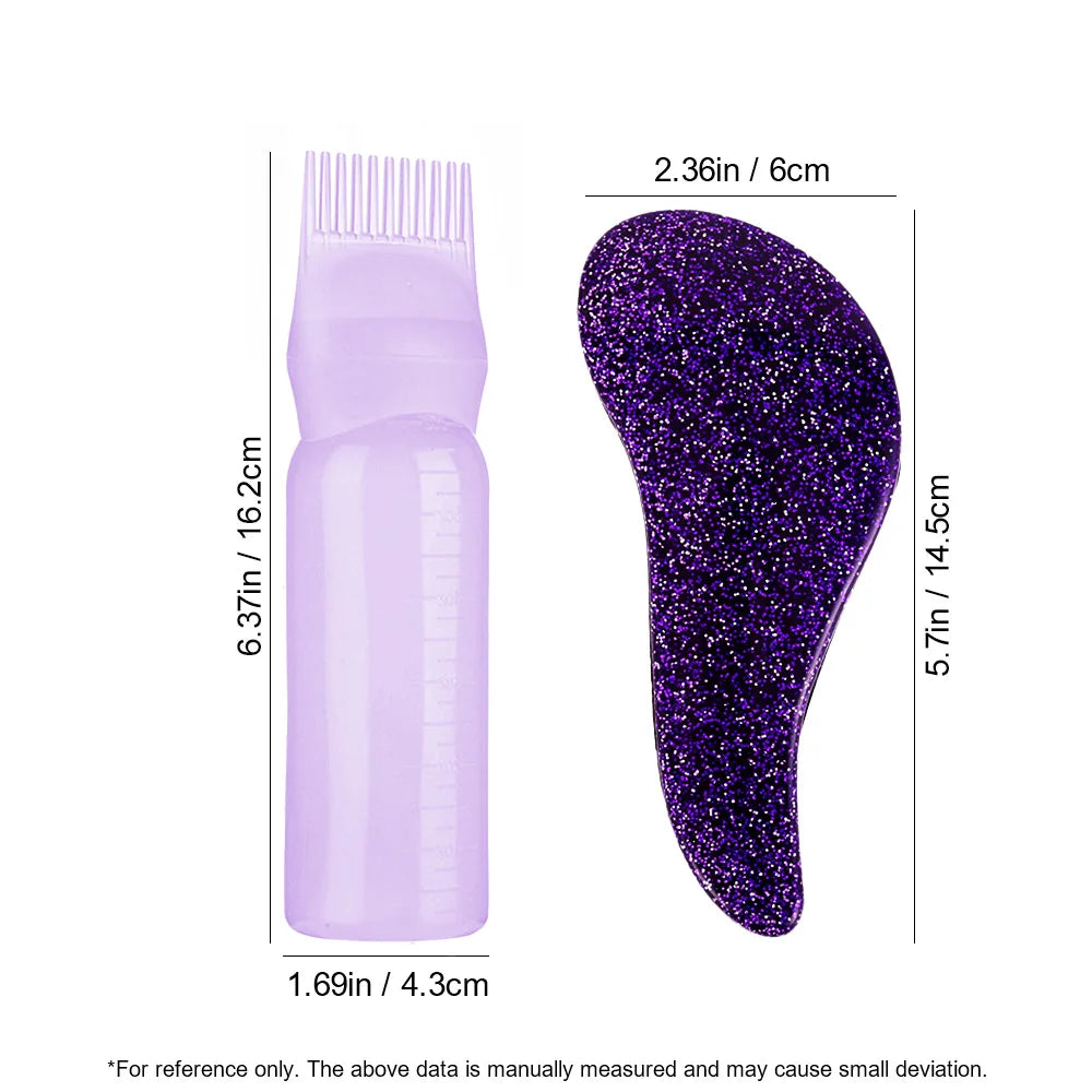 120ml Hair Dye Refillable Bottle Applicator Comb