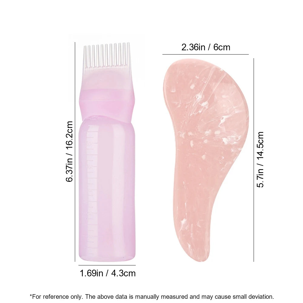 120ml Hair Dye Refillable Bottle Applicator Comb